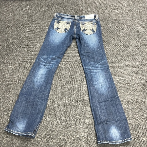 Grace in LA Jeans Bootcut Womens Size 28 Rhinestones Cross Rodeo Cowgirl Barn - Picture 3 of 9